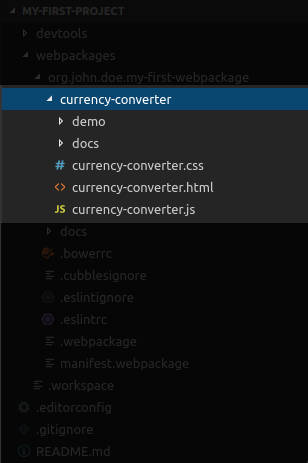 currency-converter folder structure